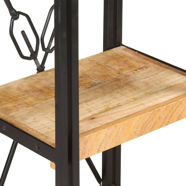 vidaXL grāmatu plaukts, 3 līmeņi, 40x30x80 cm, mango masīvkoks