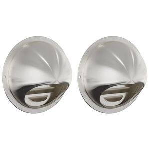 vidaXL Gaisa ventilācijas pārklāji 2 gab. Sudraba 100 mm