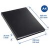 Rillstab portfolio albums, A4, 50 kabatiņas, melns