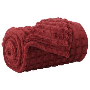 vidaXL Pleds Bordo sarkans 150 x 130 cm 0.5 kg Flīss
