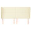 vidaXL galvgalis ar malām, 163x23x118/128 cm, krēmkrāsas mākslīgā āda