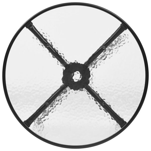 vidaXL 5-daļīgs dārza mēbeļu komplekts, melns