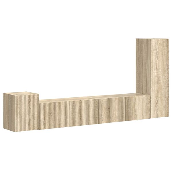 vidaXL TV skapī&scaron;u komplekts 3 pcs Sonoma ozols Inženierijas koks