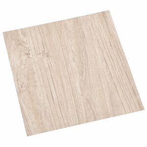 vidaXL Grīdas dēļi Balts un koka krāsa 5,11 m&sup2; 55 gab. PVC