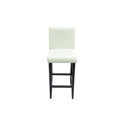 vidaXL bāra krēsli, 4 gab., balta mākslīgā āda