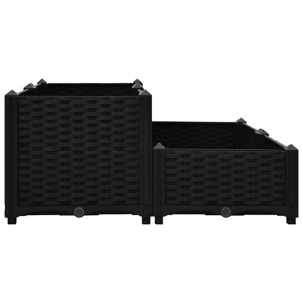 vidaXL puķu kaste, 80x80x38 cm, polipropilēns