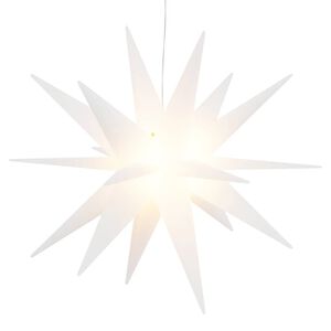 vidaXL Ziemassvētku lampa ar LED, salokāma, balta, 57 cm