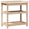 vidaXL stādī&scaron;anas galds ar plauktiem, 82,5x45x86,5 cm, priedes koks