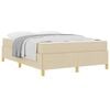vidaXL Gultas rāmis ar matraci Krēmkrāsa 140 x 190 cm audums
