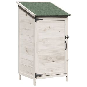 vidaXL Dārza &scaron;ķūņi ar jumtu Balts 59 x 56 x 113,5 cm Masīvs egle koks