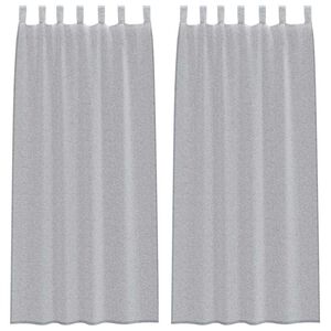vidaXL Voile aizkaris 2 gab. Tum&scaron;i pelēks 225 x 140 cm Poliesters