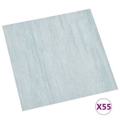 vidaXL grīdas flīzes, 55 gab., pašlīmējošas, 5,11 m², PVC, zaļas