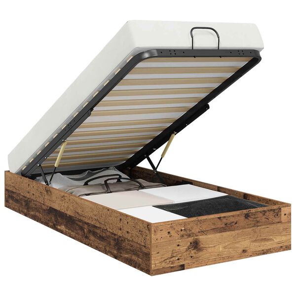 vidaXL Otomāna gultas rāmis Vecs koks 75,5 x 190 cm Inženierijas koks