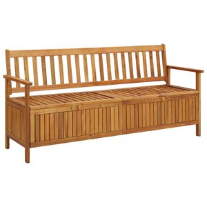 vidaXL dārza sols ar glabā&scaron;anas nodalījumu, 170 cm, akācijas masīvkoks