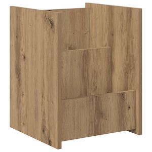 vidaXL Žurnālu statīvs ar plauktu Artisānā ozols 35 x 35 x 45 cm