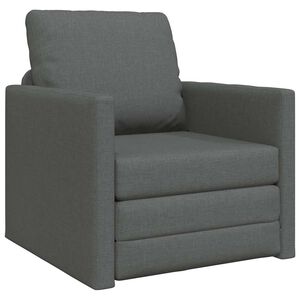 vidaXL Dīvāngulta 60cm Tum&scaron;i pelēks audums