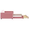 vidaXL izvelkams dīvāns ar atvilktnēm, rozā, 100x200 cm, samts