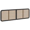 vidaXL Galvgalis ar galvas klāju Melna 180 x 55 x 3 cm Rotangpalma