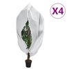 vidaXL augu pārsegi ar rāvējslēdzēju, 4 gab., 70 g/m&sup2;, flīss, 1x1,55 m