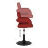 vidaXL grozāmi virtuves krēsli, 4 gab., vīnsarkans audums