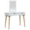 vidaXL Tualetes galda komplekts FAUSKE 2 gab. Balts 100 x 50 x 143 cm