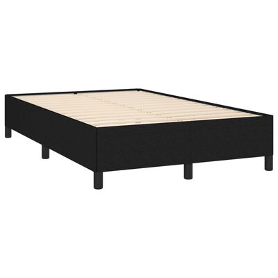 vidaXL atsperu gulta ar matraci, LED, melns audums, 120x190 cm