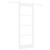 vidaXL Slīdo&scaron;ās durvis 83 x 211 cm Masīvkoks no priedes un stikls