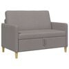 vidaXL Sofas ar uzglabā&scaron;anu Pelēkbrūna 122 x 78 x 87 cm Poliesters