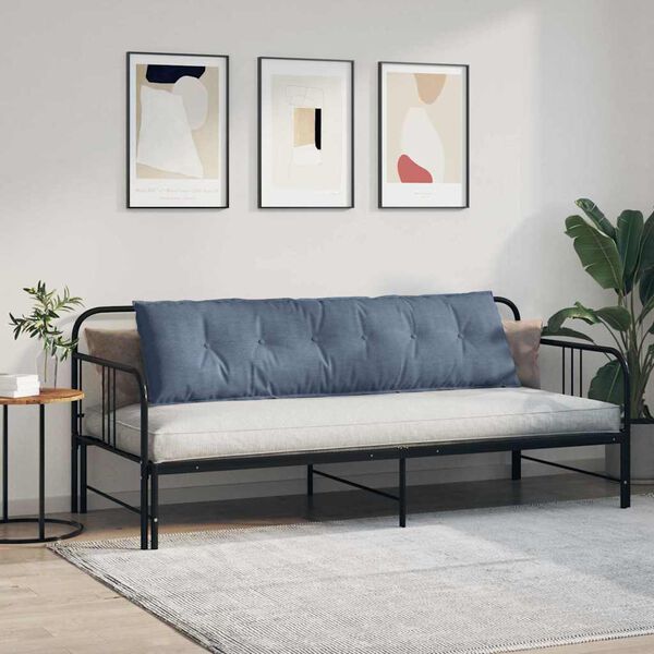 vidaXL Atpakaļ spilvens Zila 180 x 50 cm Korduroja audums