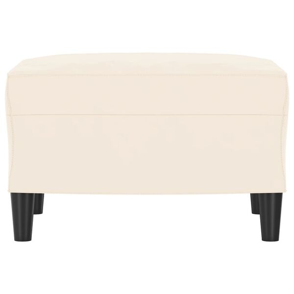 vidaXL sols, 70x35x41 cm, krēmkrāsas samts