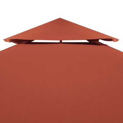 vidaXL nojumes jumta pārsegs, divdaļīgs, 310 g/m², 4x3 m, sarkanbrūns