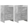 vidaXL Nakts skapī&scaron;i 2 pcs Betona pelēks 40 x 30 x 60 cm