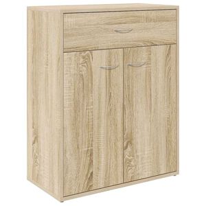vidaXL kumode, ozolkoka krāsa, 60x30x75 cm, inženierijas koks