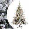 vidaXL Mākslīgā Ziemassvētku egle ar bumbiņu 150 cm 150 LED
