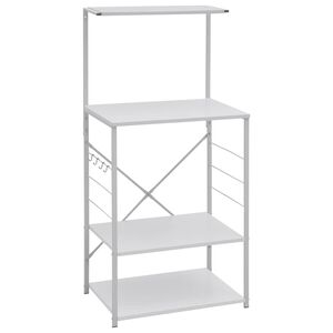 vidaXL virtuves plaukts, balts, 60x39,6x123 cm, inženierijas koks