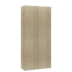 vidaXL apavu skapis, 80x35,5x180 cm, inženierijas koks, ozolkoka krāsā