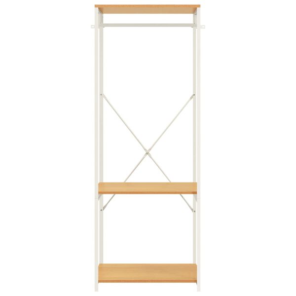 vidaXL drēbju plaukts, 60x40x167cm, metāls, skaidu plāksne