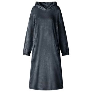 vidaXL Segas džemperis ar kapuci Tums zils m Flanelis