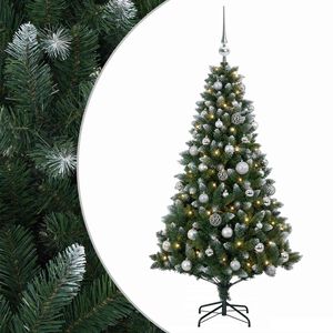 vidaXL Mākslīgā Ziemassvētku eglīte ar rotājumiem 120 cm 150 LED
