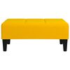 vidaXL 2-vietīga dīvāngulta ar 2 spilveniem, kājsoliņ&scaron;, dzeltens samts