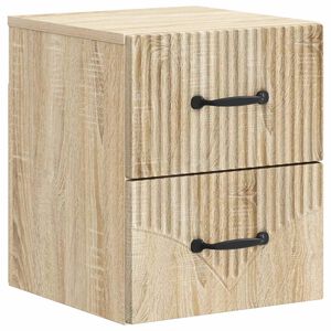 vidaXL Sienā stiprināms nakts skapis Sonomas ozols 34,5 x 33 x 40 cm