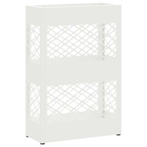 vidaXL Lietussarga statīvs Balts 28 x 12 x 41 cm Tērauds
