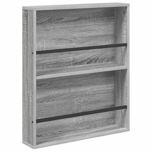 vidaXL Žurnālu statīvs ar plauktu Pelēks Sonoma 60 x 12 x 70 cm