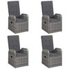 vidaXL 5-daļīgs dārza mēbeļu komplekts, pelēks