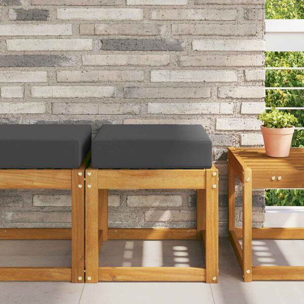 vidaXL Āra sēdvietu spilvens Antracīts 40 x 40 x 8 cm 100% poliesters