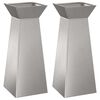 vidaXL Pillāra pods 2 gab. Sudraba 40 x 40 x 100 cm Nerūsējo&scaron;s tērauds