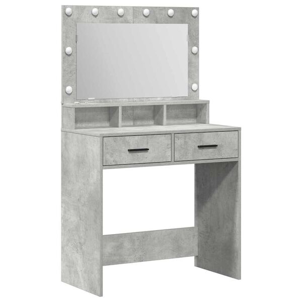 vidaXL Dressing galds Betona pelēks 79 x 41 x 135 cm Inženierijas koks