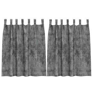 vidaXL Samta aizkari 2 gab. Pelēka 140 x 140 cm Samts