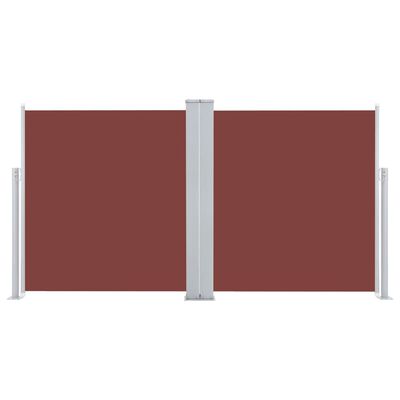 vidaXL izvelkama sānu markīze, brūna, 117x600 cm