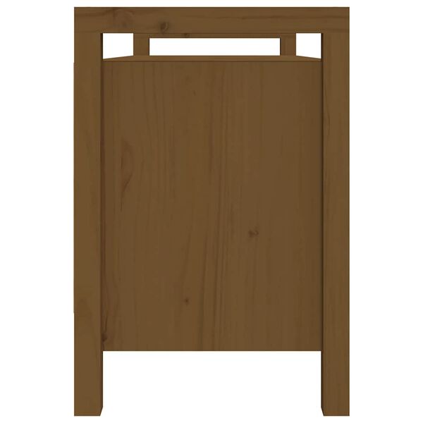 vidaXL darbagalds, medus brūna, 110x40x60 cm, priedes masīvkoks